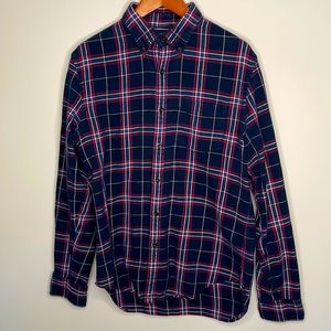 Club Monaco. Cozy medium weight flannel. Size large slim fit.